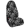 Black And White Wicca Pentagram Print Waterproof Car Seat Cover