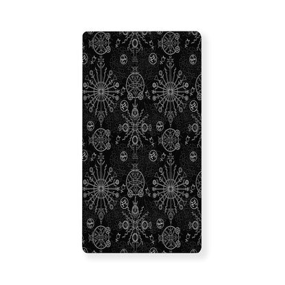 Black And White Wiccan Mystic Print Baby Crib Sheet