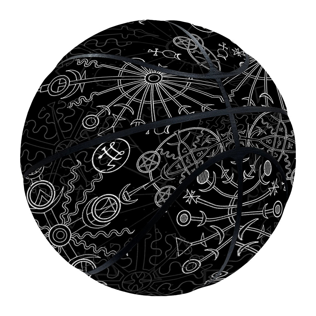 Black And White Wiccan Mystic Print Basketball