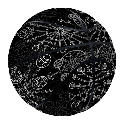 Black And White Wiccan Mystic Print Basketball