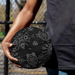 Black And White Wiccan Mystic Print Basketball