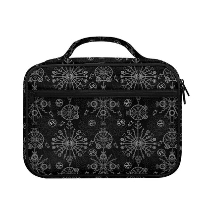 Black And White Wiccan Mystic Print Briefcase Bible Bag