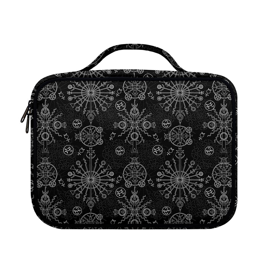 Black And White Wiccan Mystic Print Briefcase Bible Bag