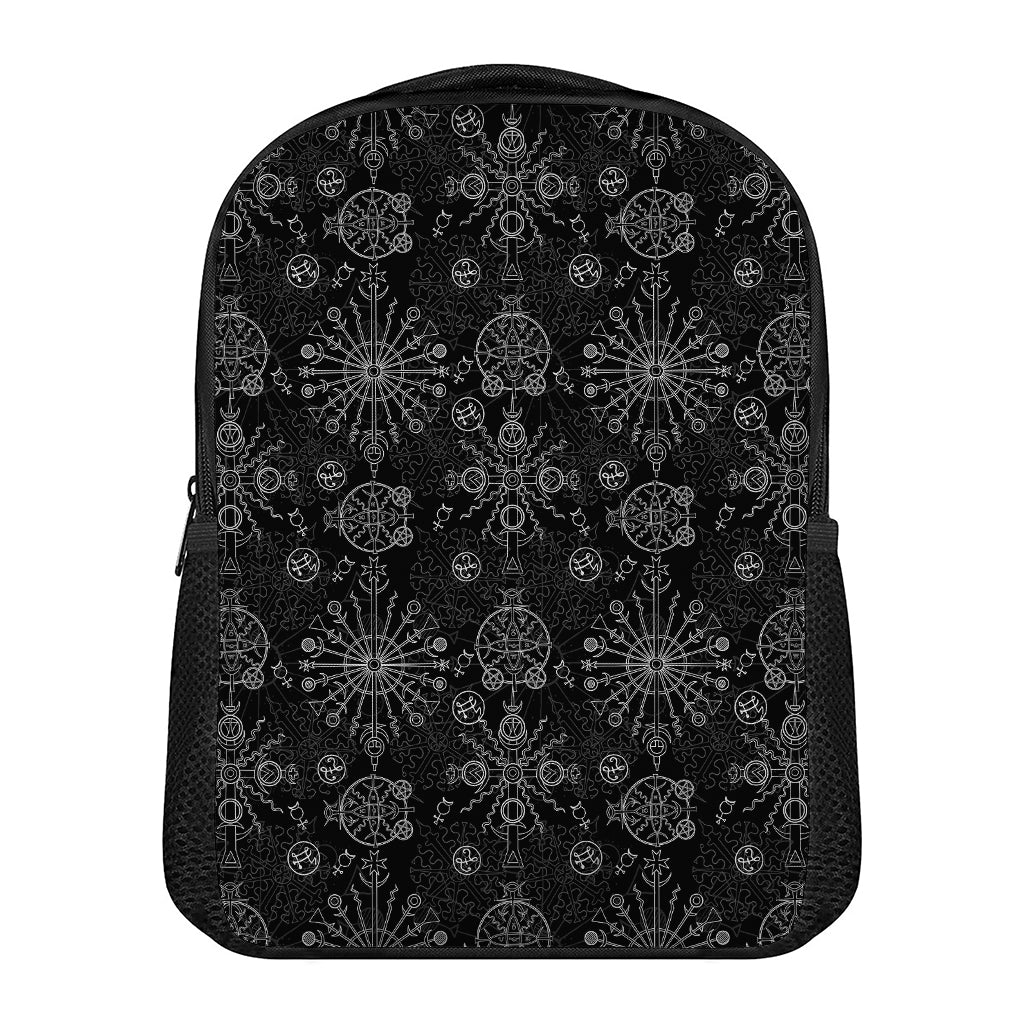 Black And White Wiccan Mystic Print Casual Backpack