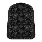Black And White Wiccan Mystic Print Casual Backpack