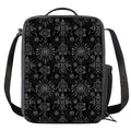 Black And White Wiccan Mystic Print Crossbody Lunch Bag