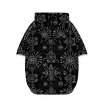 Black And White Wiccan Mystic Print Dog Zip Up Hoodie