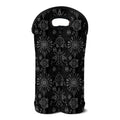 Black And White Wiccan Mystic Print Double Neoprene Wine Tote