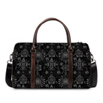 Black And White Wiccan Mystic Print Duffle Bag