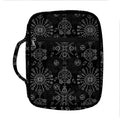 Black And White Wiccan Mystic Print Front Pocket Bible Bag