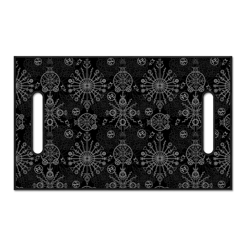 Black And White Wiccan Mystic Print Golf Cart Seat Cover