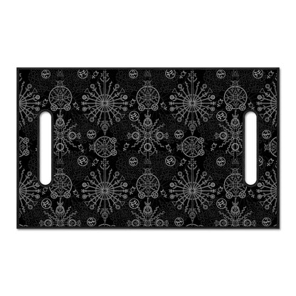 Black And White Wiccan Mystic Print Golf Cart Seat Cover
