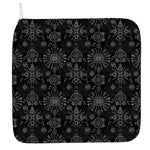 Black And White Wiccan Mystic Print Hand Towel