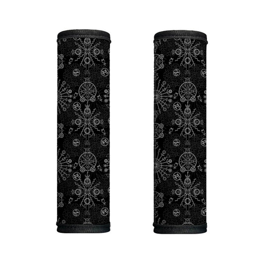 Black And White Wiccan Mystic Print Handle Covers