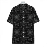 Black And White Wiccan Mystic Print Hawaiian Shirt