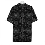 Black And White Wiccan Mystic Print Hawaiian Shirt