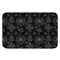 Black And White Wiccan Mystic Print Indoor Door Mat