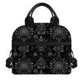 Black And White Wiccan Mystic Print Insulated Lunch Bag