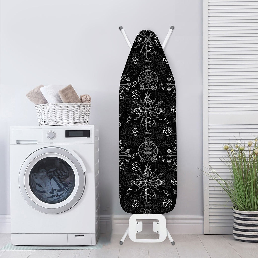 Black And White Wiccan Mystic Print Ironing Board Cover