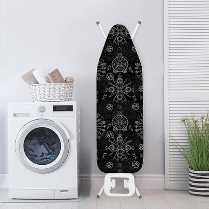 Black And White Wiccan Mystic Print Ironing Board Cover