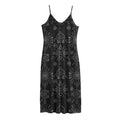 Black And White Wiccan Mystic Print Jersey Midi Cami Dress