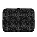 Black And White Wiccan Mystic Print Laptop Sleeve