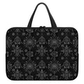 Black And White Wiccan Mystic Print Laptop Sleeve With Handle