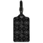 Black And White Wiccan Mystic Print Luggage Tag