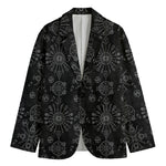Black And White Wiccan Mystic Print Men's Blazer