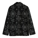Black And White Wiccan Mystic Print Men's Blazer