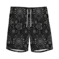 Black And White Wiccan Mystic Print Men's Athletic Shorts