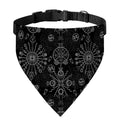 Black And White Wiccan Mystic Print Over The Collar Dog Bandana