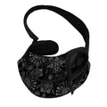 Black And White Wiccan Mystic Print Pet Sling Carrier