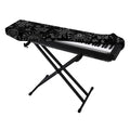 Black And White Wiccan Mystic Print Piano Keyboard Cover