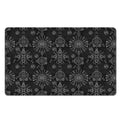 Black And White Wiccan Mystic Print Polyester Doormat