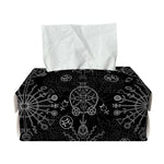 Black And White Wiccan Mystic Print Rectangle Tissue Box Cover
