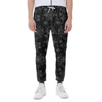 Black And White Wiccan Mystic Print Scuba Joggers