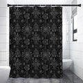 Black And White Wiccan Mystic Print Shower Curtain