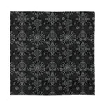 Black And White Wiccan Mystic Print Silk Bandana
