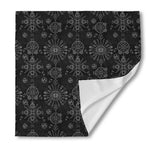 Black And White Wiccan Mystic Print Silk Bandana