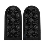 Black And White Wiccan Mystic Print Skillet Handle Cover