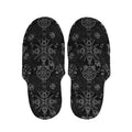 Black And White Wiccan Mystic Print Slippers