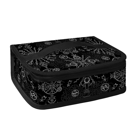 Black And White Wiccan Mystic Print Small Lunch Bag