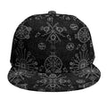 Black And White Wiccan Mystic Print Snapback Cap