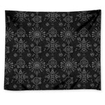 Black And White Wiccan Mystic Print Tapestry