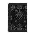 Black And White Wiccan Mystic Print Trifold Wallet
