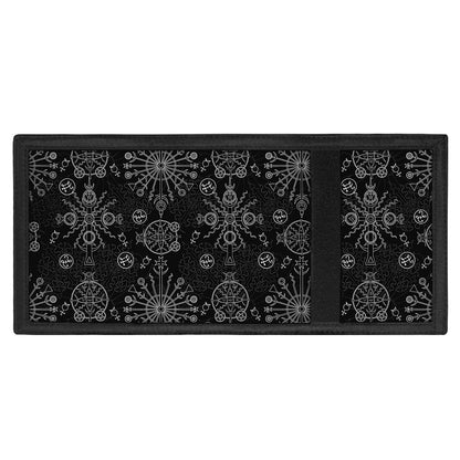 Black And White Wiccan Mystic Print Trifold Wallet