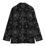 Black And White Wiccan Mystic Print Women's Blazer