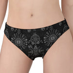 Black And White Wiccan Mystic Print Women's Panties