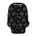 Black And White Wiccan Palmistry Print Baby Seat Cover